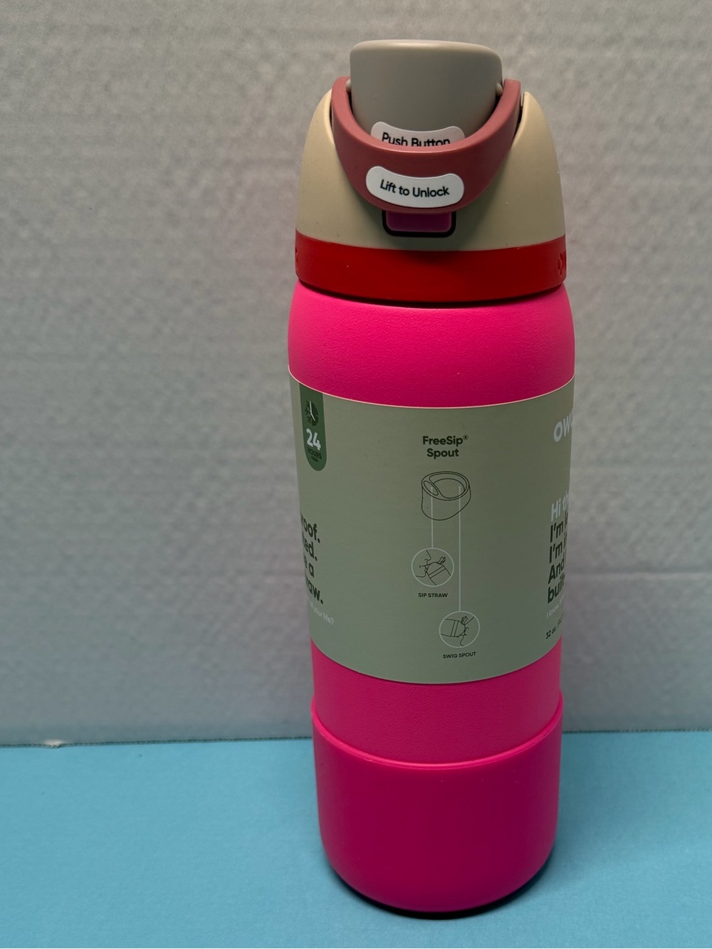Contigo Pink Insulated Water Bottle with FreeSip Spout